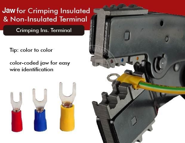 H04 twin quick change crimper- H03D-Jaw-crimp-crimping-crimp tool-crimping tool-crimp wire-ferrule crimp-ratchet crimp-Taiwan Manufacturer-Insulated terminal-non Insulated terminal-hsunwang-licrim-hsunwang.com
