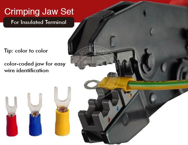insulatedterminal-insulatedelectricalterminal-spadeconnector-ringconnector-ringterminal-electricalconnection-wireterminal-Insulatedconnector-crimpingjaw-taiwancrimpingtool-TaiwanManufacturer-licrim-hsunwang.com
