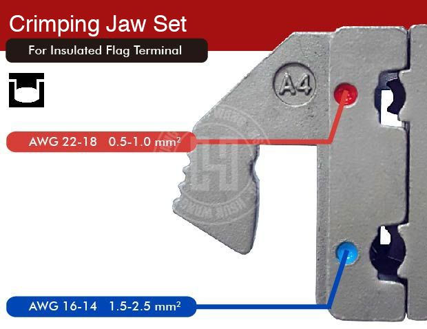 Jaw for Insulated Flag Terminal J12JA4-ForInsulatedTerminal-J12JA4-Jaw-crimp-crimping-crimp tool-crimping tool-hsunwang-licrim-hsunwang.com