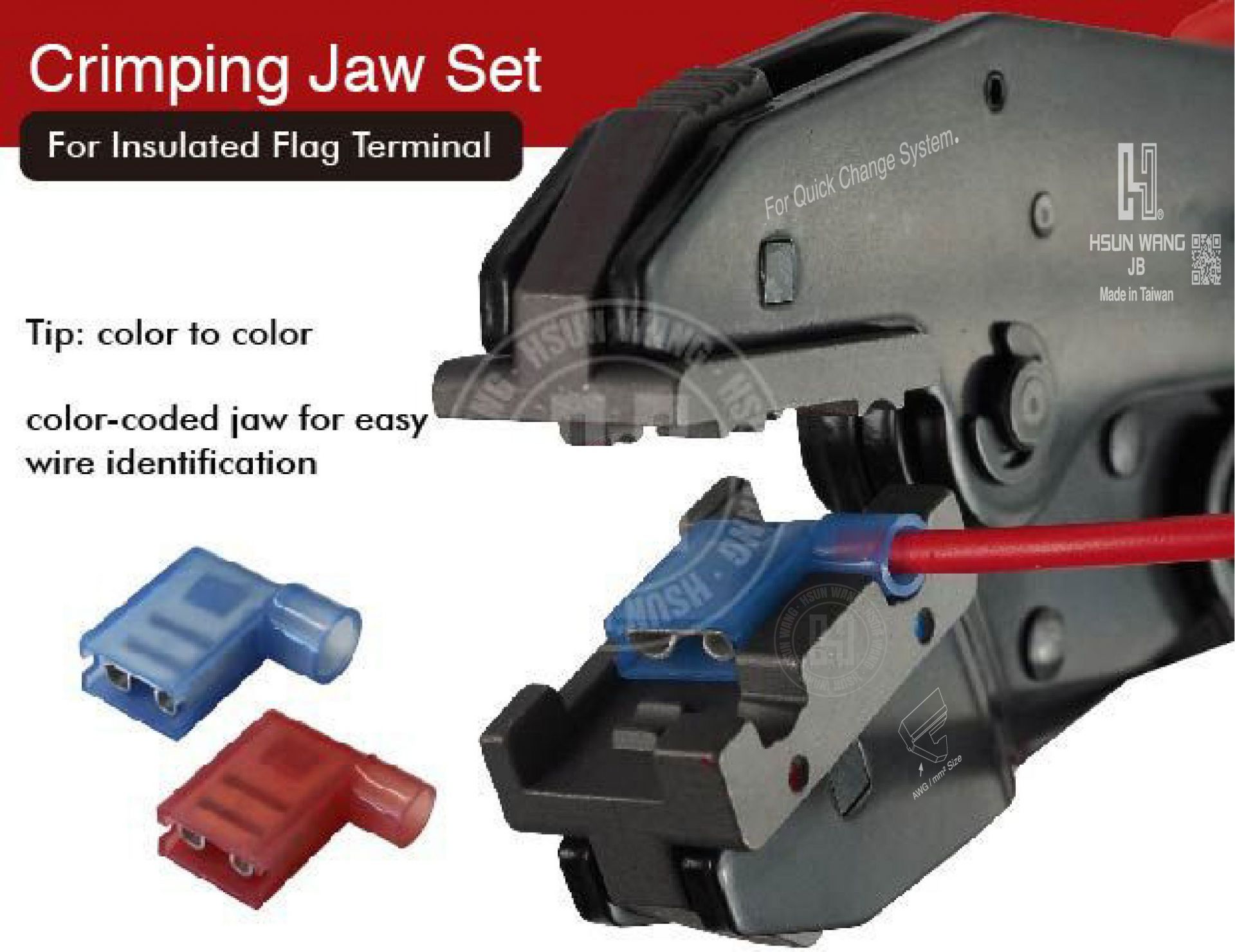 JBJA4-insulatedterminal-flagconnector-flagterminal-ratchetingcrimpingtool-taiwancrimpingtool-TaiwanManufacturer-licrim-hsunwang.com
