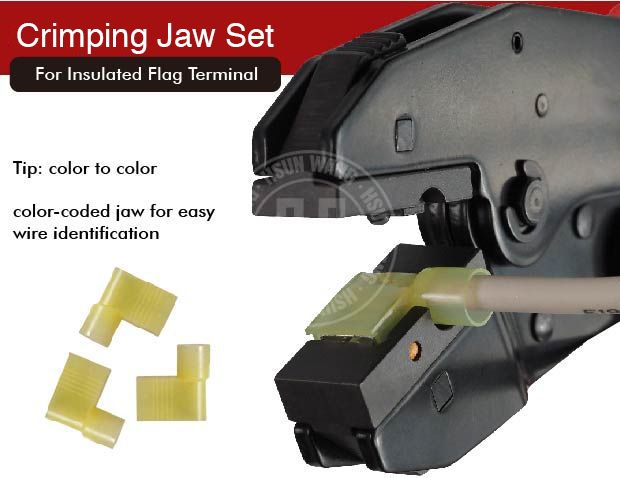 Insulated Flag Terminal-J12JA6-Jaw-crimp-crimping-crimp tool-crimping tool-hsunwang-licrim-hsunwang.com