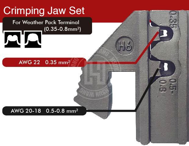 Jaw for Delphi Weather Pack Terminal j12-J12JH6-Jaw-crimp-crimping-crimp tool-crimping tool-hsunwang-licrim-hsunwang.com
