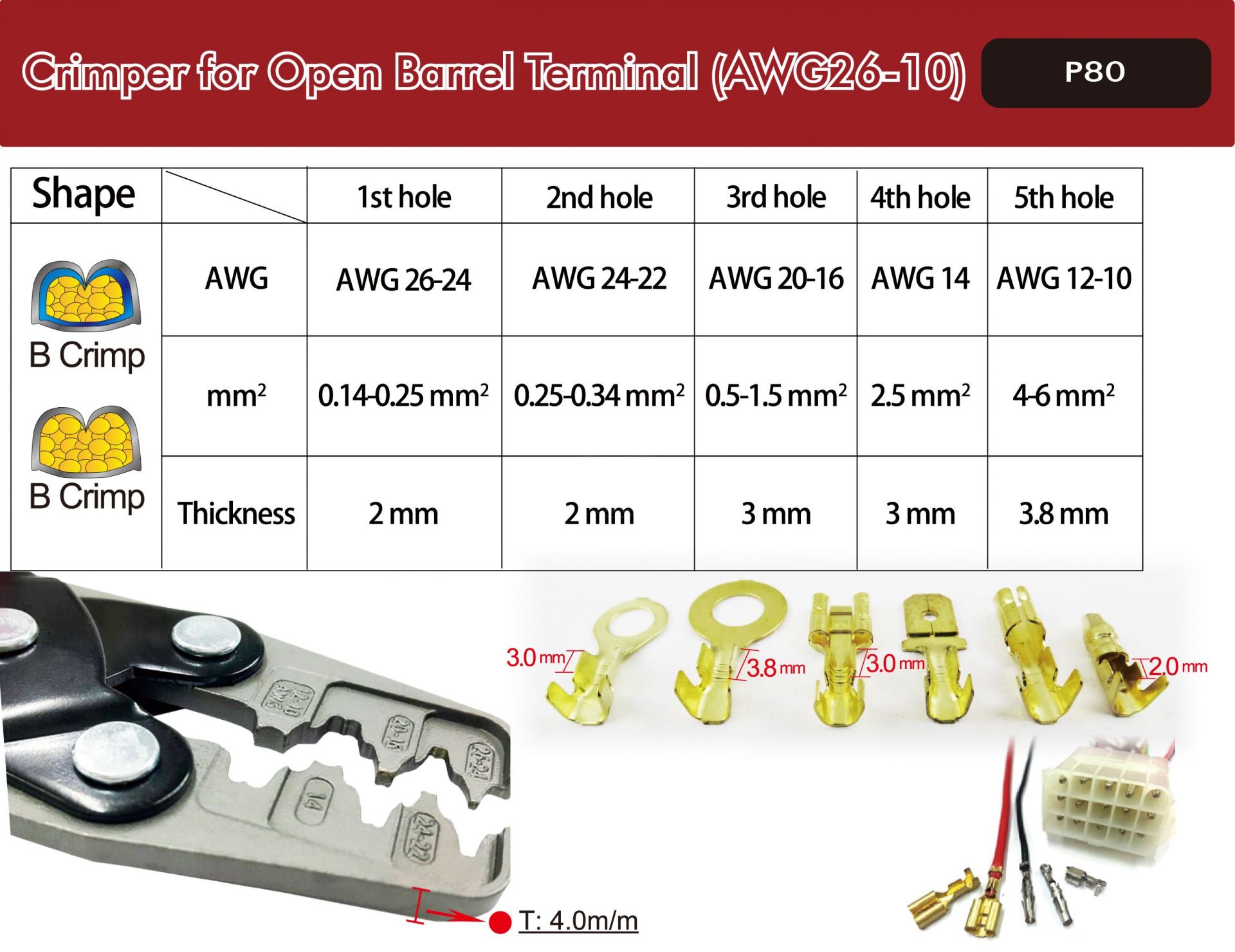 P80 Crimper  weather pack-P80I-Jaw-crimp-crimping-crimp tool-crimping tool-crimp wire-ferrule crimp-ratchet crimp-Taiwan Manufacturer-hsunwang-licrim-hsunwang.com
