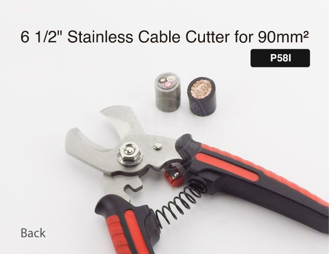 P58I cable cutter featuring durable stainless steel blades for reliable cutting performance.