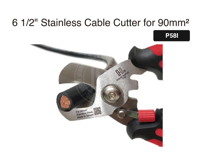 P58I cable cutter featuring durable stainless steel blades for reliable cutting performance.