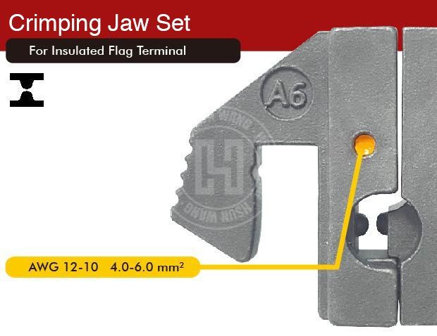 Insulated Flag Terminal-J12JA6-Jaw-crimp-crimping-crimp tool-crimping tool-hsunwang-licrim-hsunwang.com