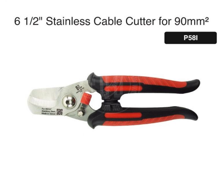 P58I 6-1/2" Stainless Cable Cutter designed for cutting soft cables up to 90 mm².
